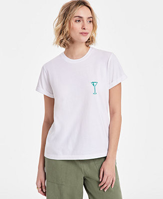 Women's Martini Graphic Crewneck Tee, Exclusively at Macy's | Macy's