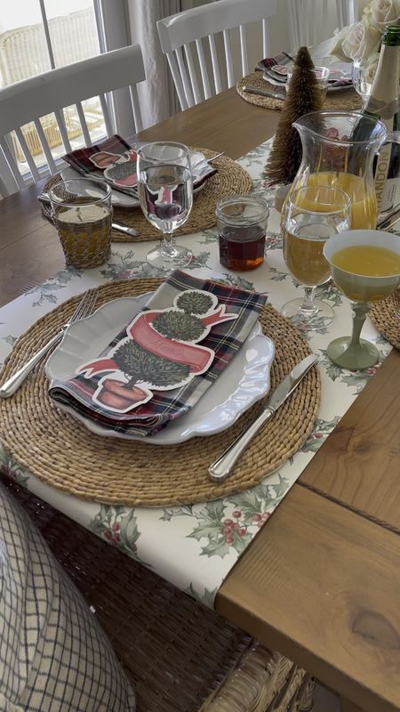 Christmas Breakfast Table Ideas! I’m planning on re-creating this festive table from last year for this year too! I love the topiary name tags and beautiful Rialto coupes. 

#LTKhome #LTKHoliday #LTKparties