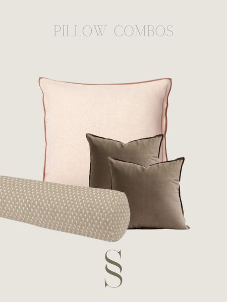 Affordable pillow combos for master bed or guest bed. Brown and pink ✨ love this look for spring home decor! 

#LTKstyletip #LTKunder50 #LTKhome