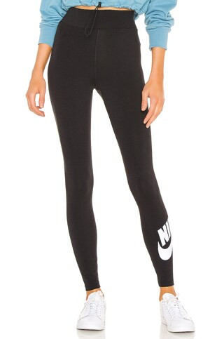 Nike NSW Legasee Legging in Black & White from Revolve.com | Revolve Clothing (Global)