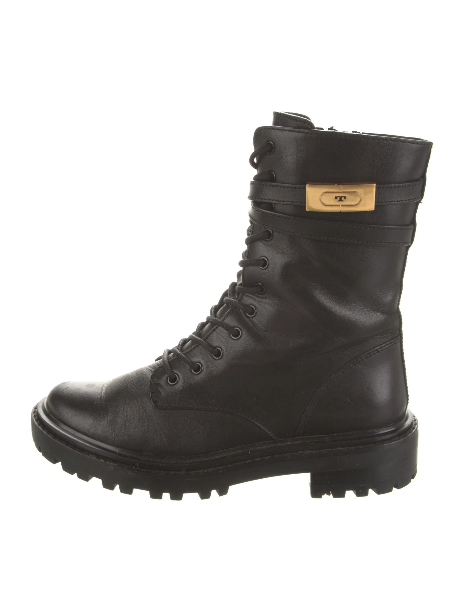 Leather Combat Boots | The RealReal