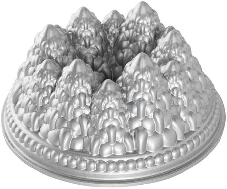 Nordic Ware Pine Forest Bundt Pan, Silver | Amazon (US)