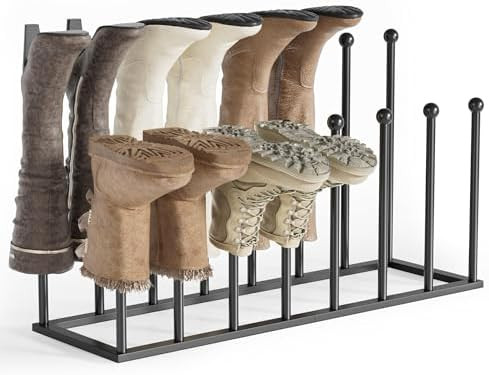 pickpiff Free Standing Shoe Racks - Black Metal Boot Rack Organizer Tall Boots for Dorm Room, Clo... | Amazon (US)