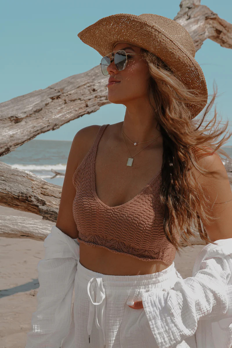Bria Knit Top in Mocha | lauren nicole