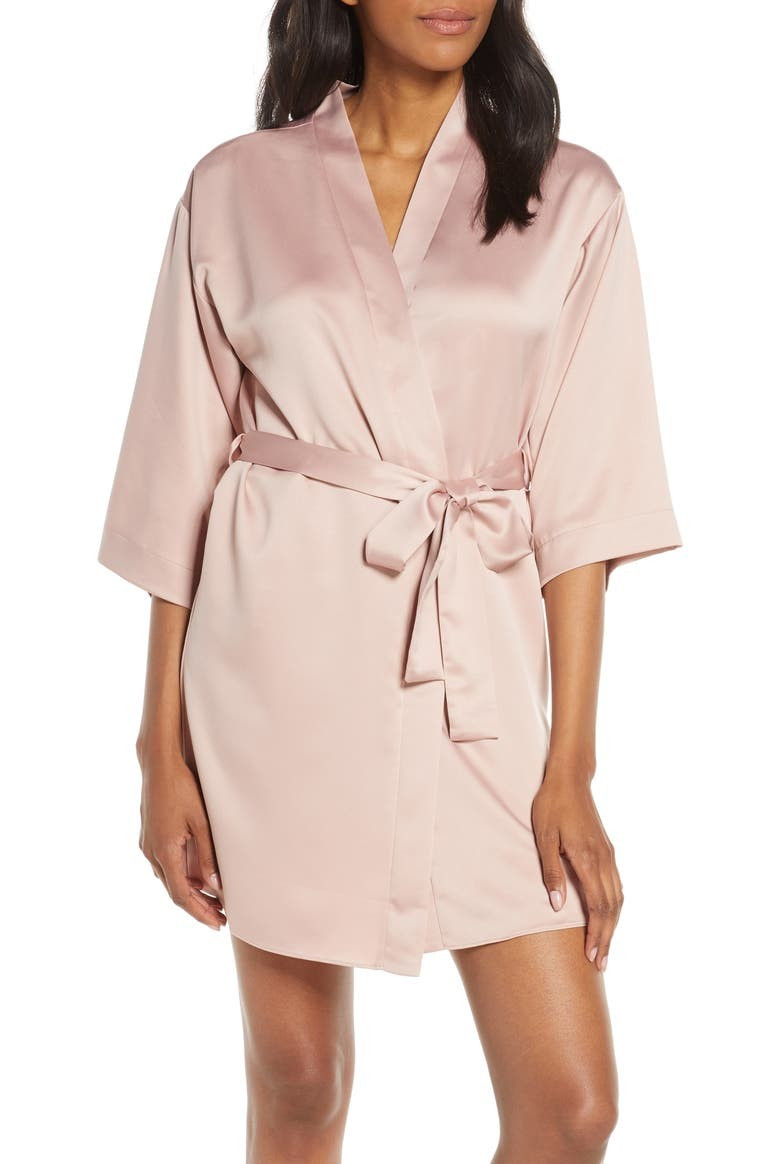Victoria Satin Short Robe | Nordstrom