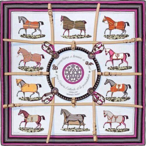 Hermes Carre 140 Scarf Stole Shawl Silk Couvertures et Tenues de Jour Horse Auth  | eBay | eBay US