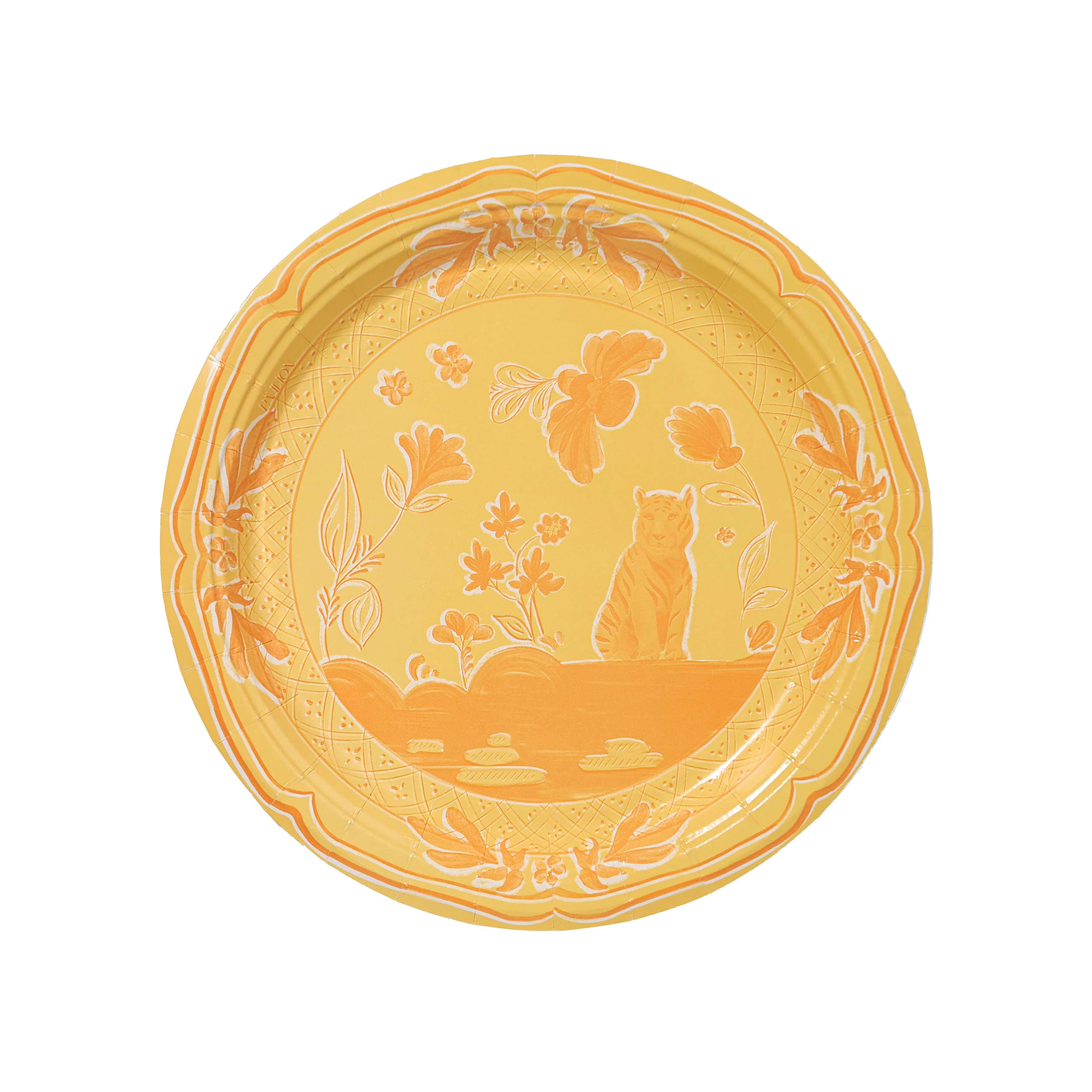 Baton Rouge Sunshine Yellow Tiger Dessert Collegiate Paper Plates - 8 Pack | Pavilion Paper