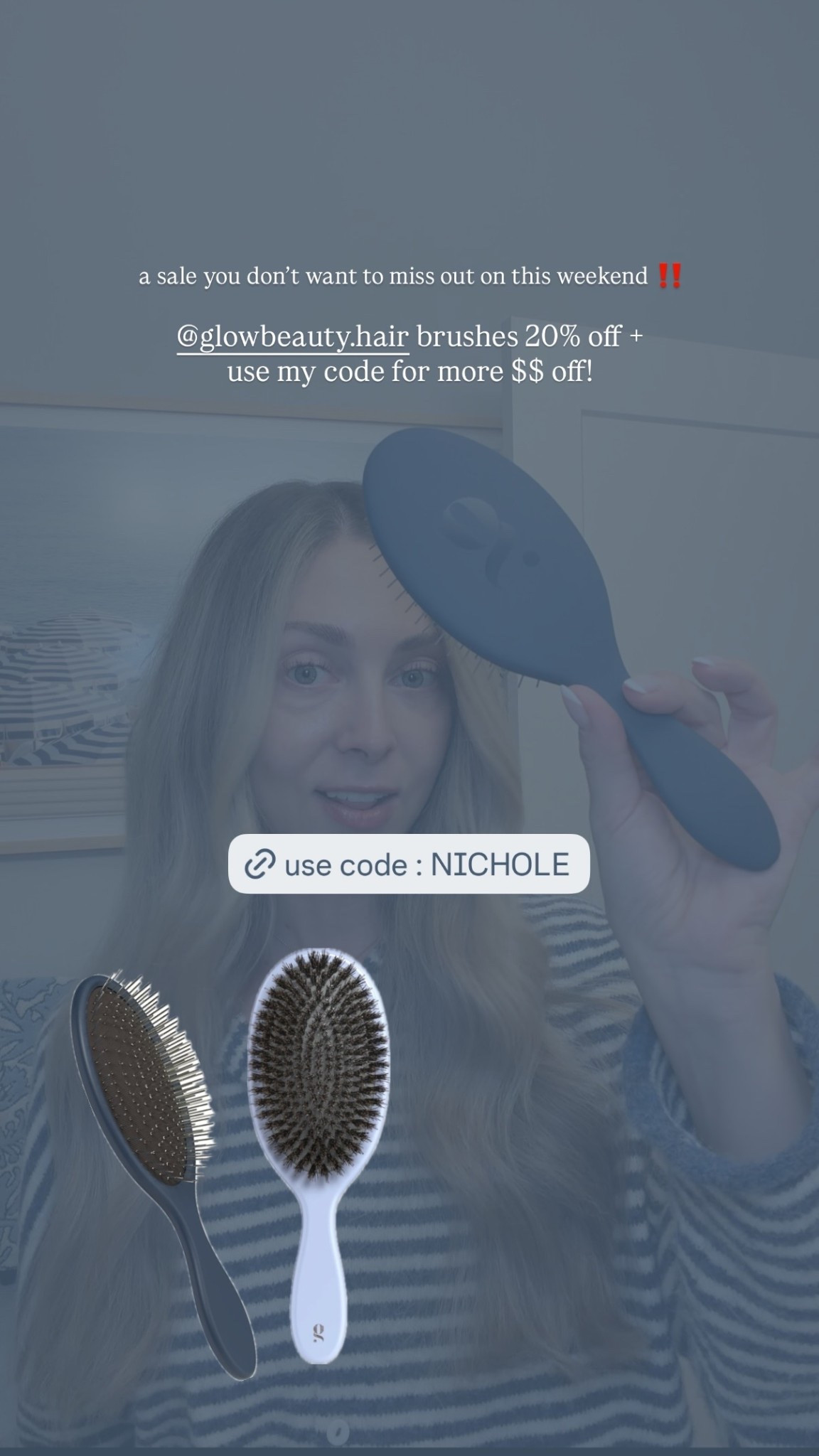a sale you don’t want to miss out on this weekend ‼️ @glowbeauty.hair brushes 20% off + use my code NICHOLE for more $$ off!

#LTKBeauty #LTKFindsUnder50 #LTKCyberWeek