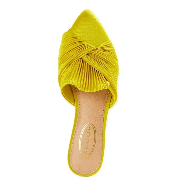 Scoop Women's Crinkle Satin Mules - Walmart.com | Walmart (US)