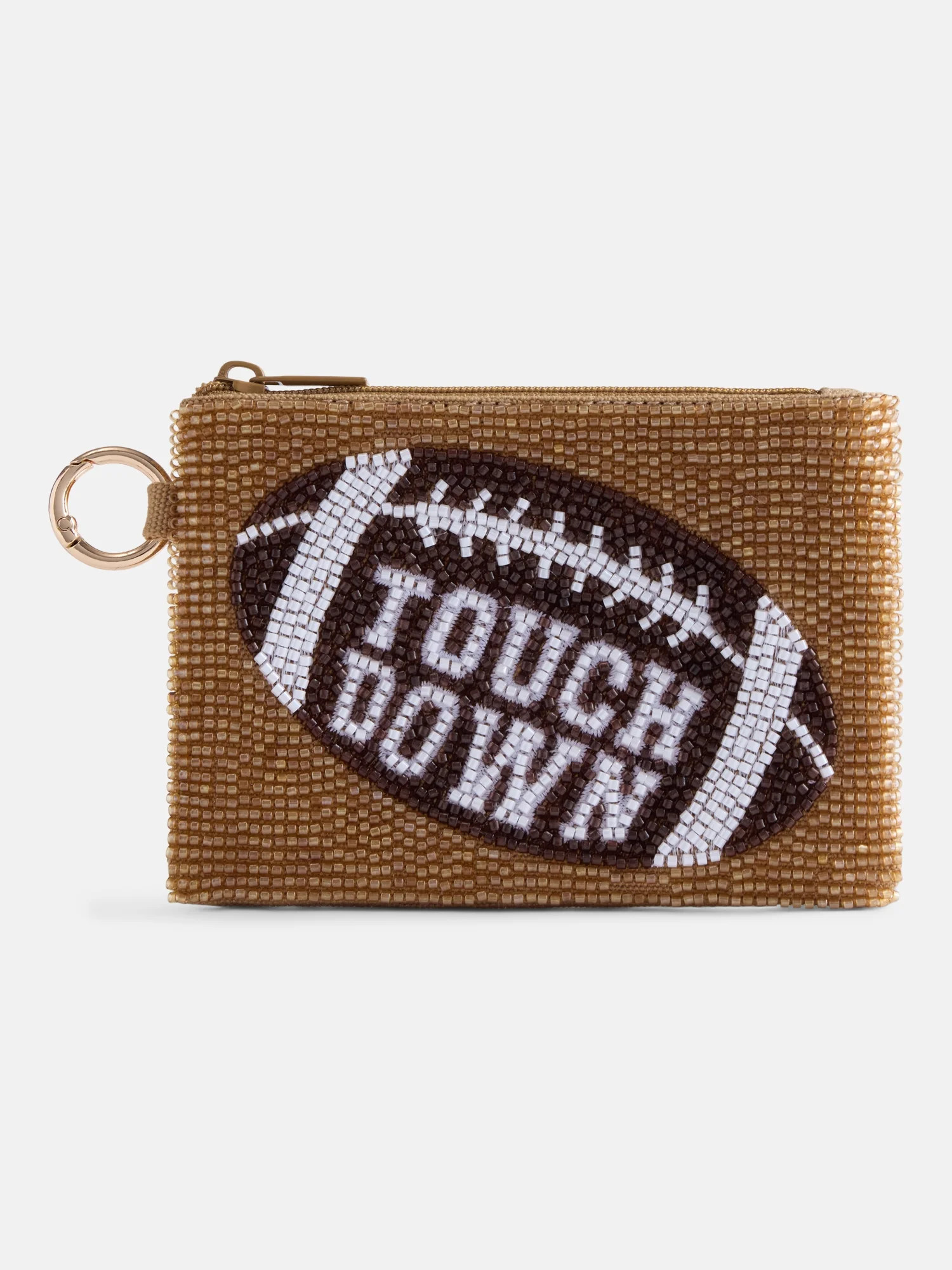 No Boundaries Women’s Game Day Touchdown Beaded Pouch, Gold - Walmart.com | Walmart (US)