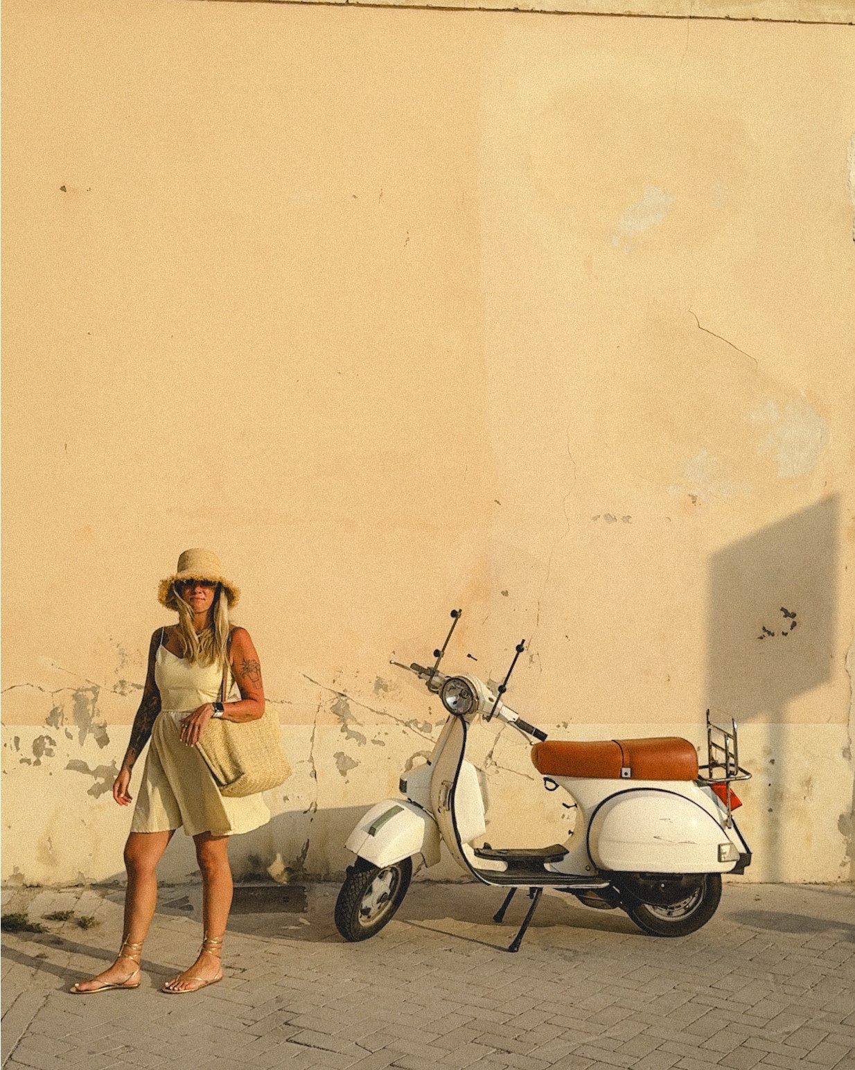 Golden hour, vintage wheels, and a little olive dress made for wandering. ✨🇮🇹 

#LTKTravel #LTKPetite