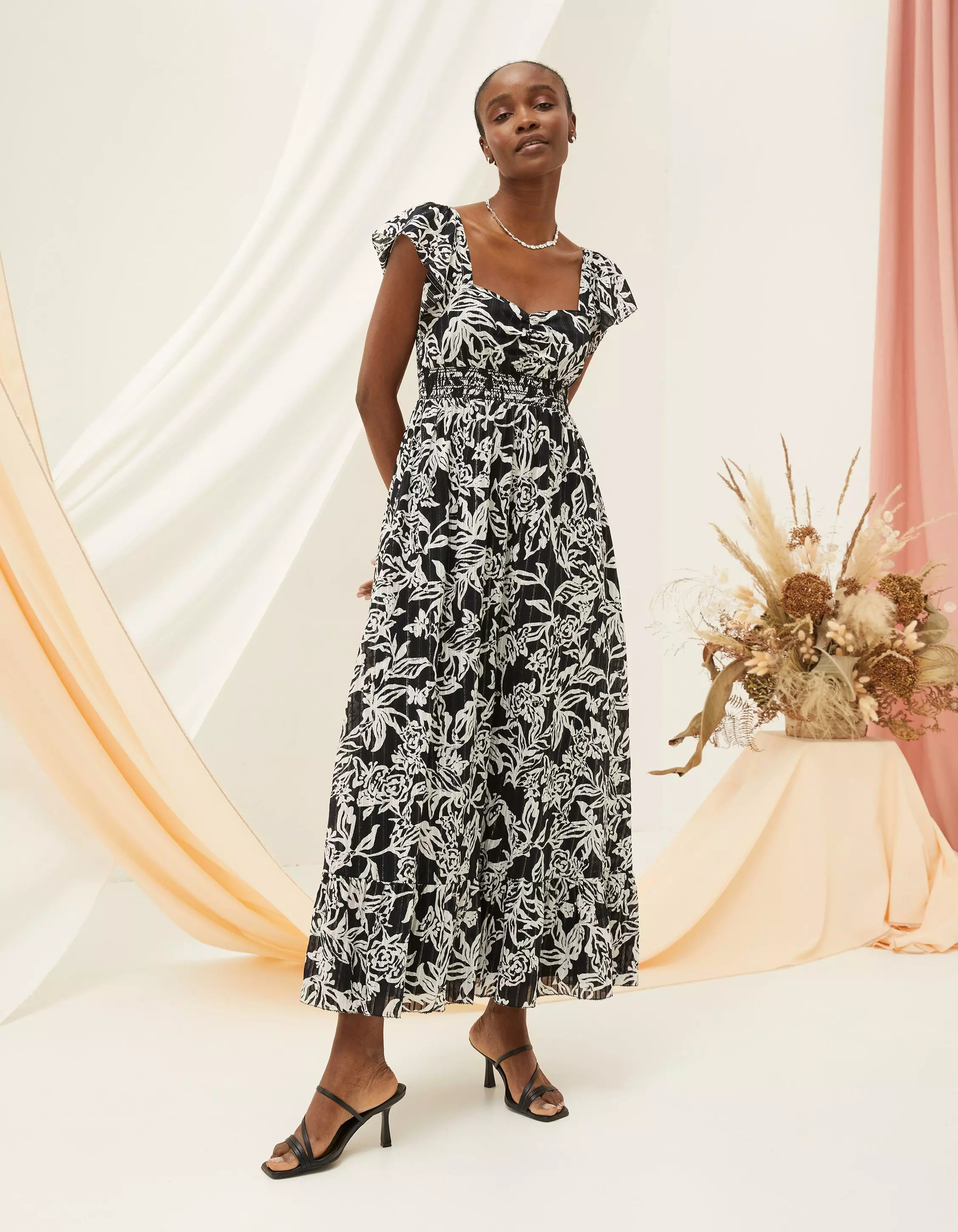 Dahlia Botanical Midi Dress | Fat Face (UK&IE)
