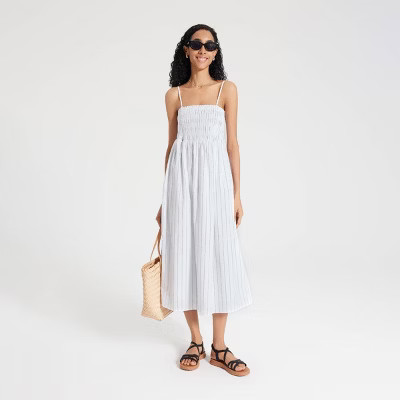 Women's Smocked Midi Slip Dress - A New Day™ | Target