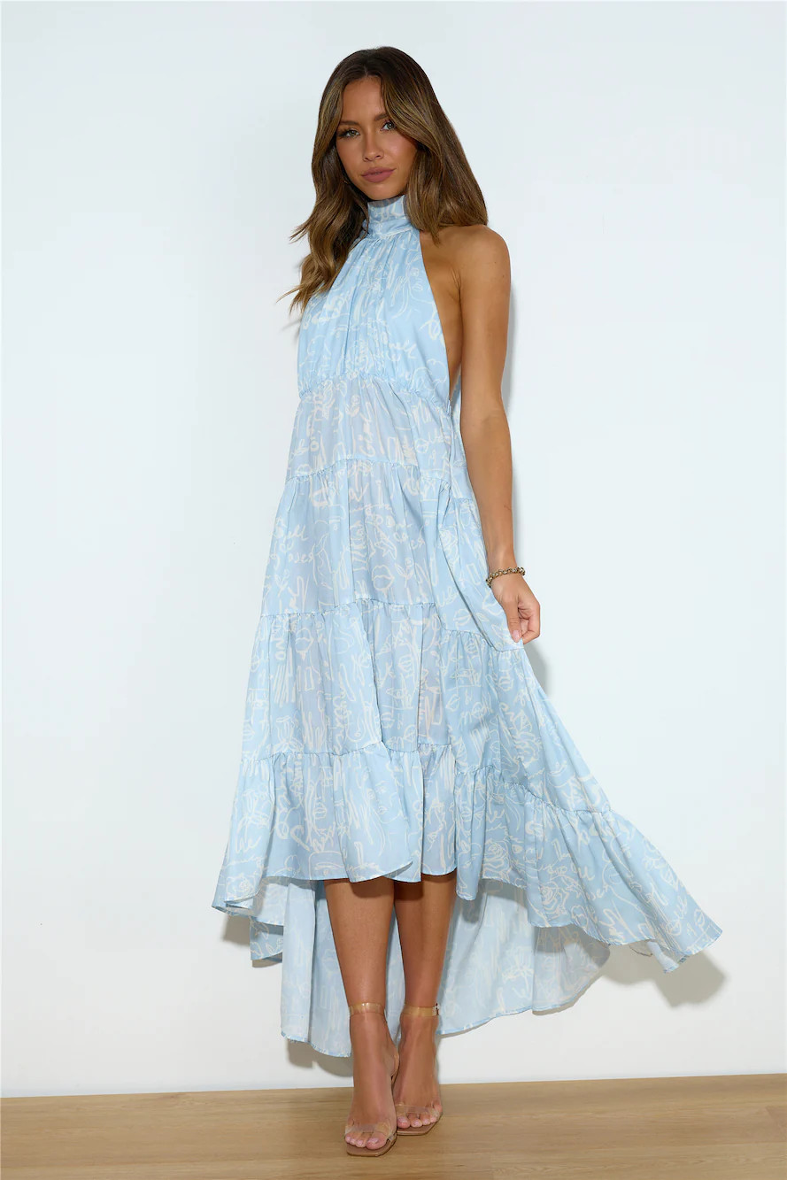 Take The Entrance Maxi Dress Blue | Hello Molly (AU)