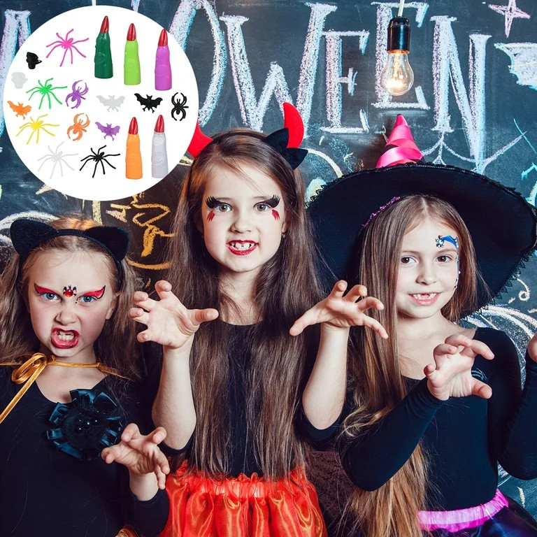 WEUVEB 90Pcs Plastic Spider Rings Assorted Colors Party Decoration | Walmart (US)