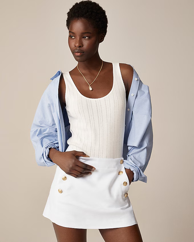 Pointelle tank top | J. Crew US