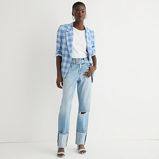 Cuffed slouchy boyfriend jean in Clear Indigo wash | J. Crew US