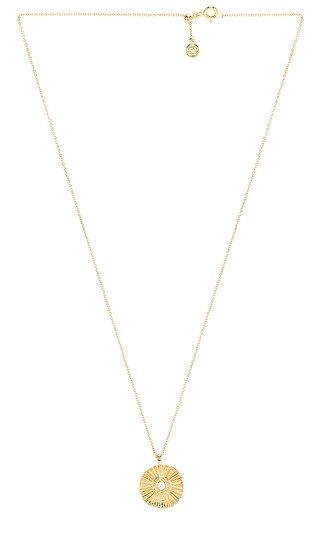 gorjana Sunburst Coin Necklace in White Opalite & Gold from Revolve.com | Revolve Clothing (Global)