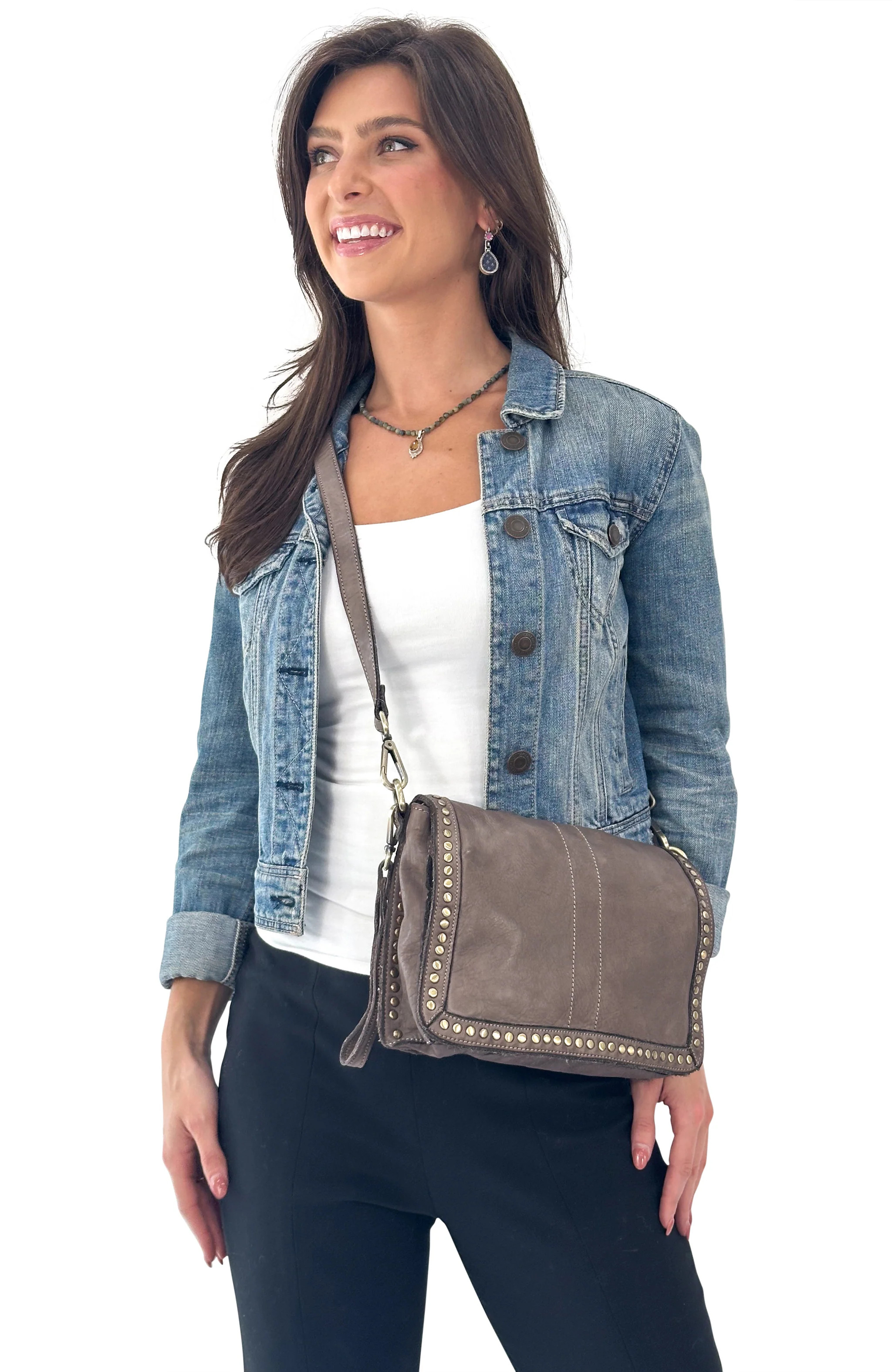 Marisa Crossbody in Mushroom | Bolsa Nova Handbags