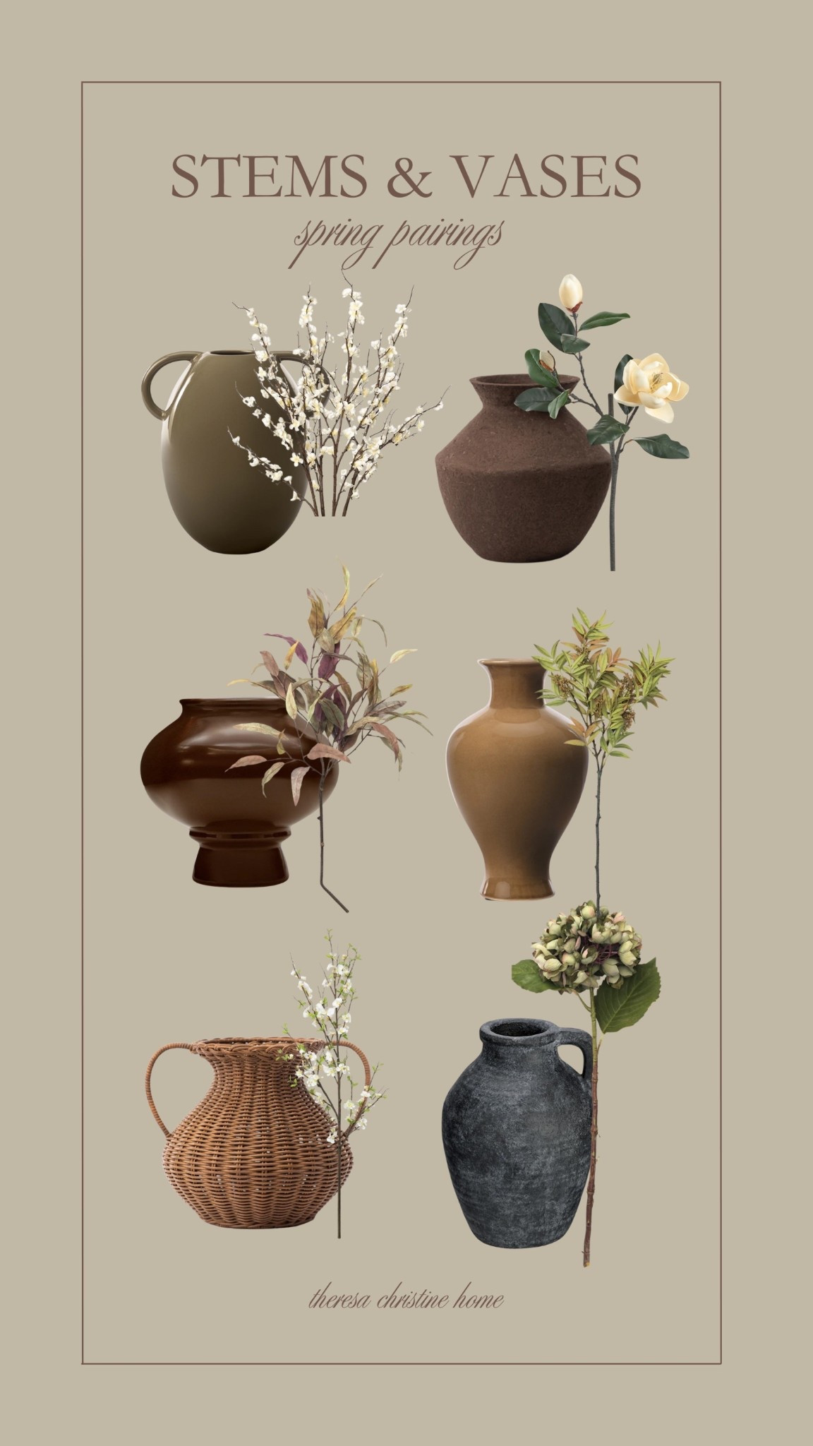 Stems & vases for spring 🤍 Spring home, faux flowers 

#LTKHome