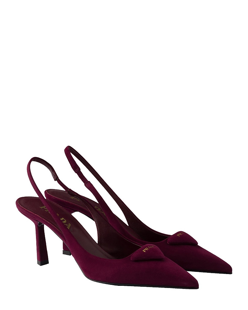 Prada Women's Suede Slingback Pumps | Bloomingdale's (US)