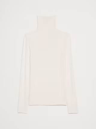 Luxe Wool-Blend Turtleneck T-Shirt | Banana Republic (US)