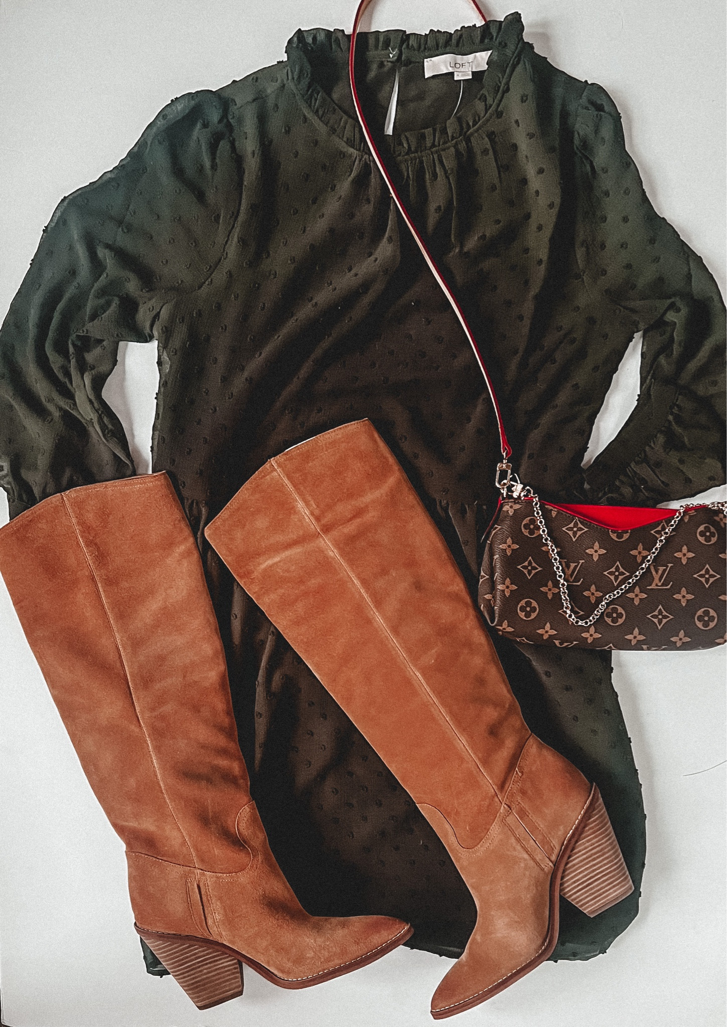 Rainy fall days don’t mix well with suede boots. So, for today these boots will just stay in this flat lay.
They are so soft and beautiful…oh and HALF OFF!!!
Also, this perfect autumn dress is on sale too! 

#LTKunder100 #LTKSale #LTKshoecrush