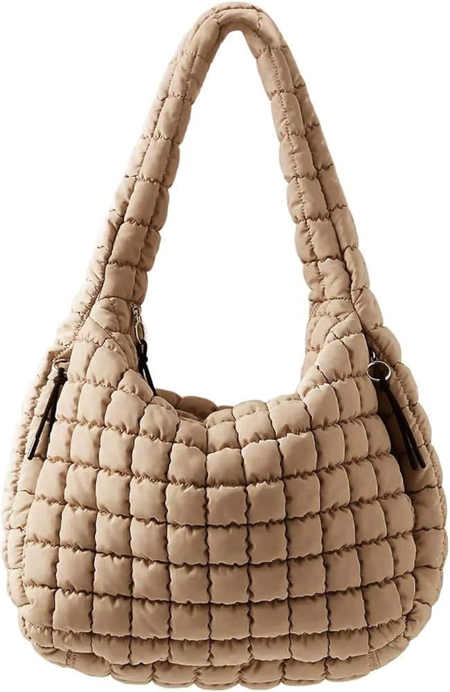Puffer Tote Bag, Quilted Tote Bag Crossbody Bags for Travel, Gym, Work | Amazon (US)