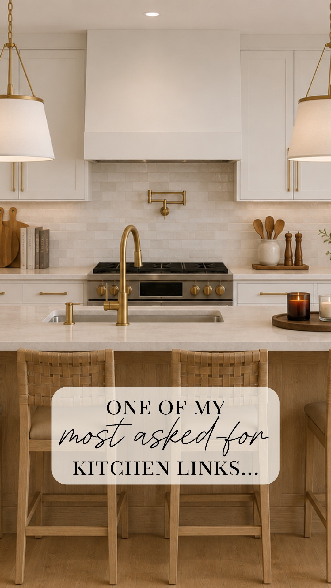Affordable zellige-look backsplash tile for our warm organic modern kitchen renovation 🤍

This Lowe’s backsplash tile has been one of my most asked-for kitchen links, and it was actually the very first finish we chose for the space.

I knew I wanted a tile that would bring warmth, texture, and that imperfect handmade zellige look to the kitchen without spending designer tile prices. Similar zellige-style backsplash tiles we looked at were significantly more expensive, but this one gave us the soft, organic, high-end look for much less.

It has that pretty handcrafted feel, subtle variation, and warm neutral tone that works so well with white oak cabinets, quartz countertops, champagne bronze hardware, warm kitchen lighting, and an organic modern kitchen design.

I’m linking the exact affordable backsplash tile we used, the higher-end tile options we considered, and the other kitchen renovation finds we’re using in our remodel.

A few non-linkable kitchen details people ask about:
Countertops: Daltile Mokara quartz
Perimeter cabinet color: Benjamin Moore White Dove
Island: white oak with a white-wash stain

#LTKHome