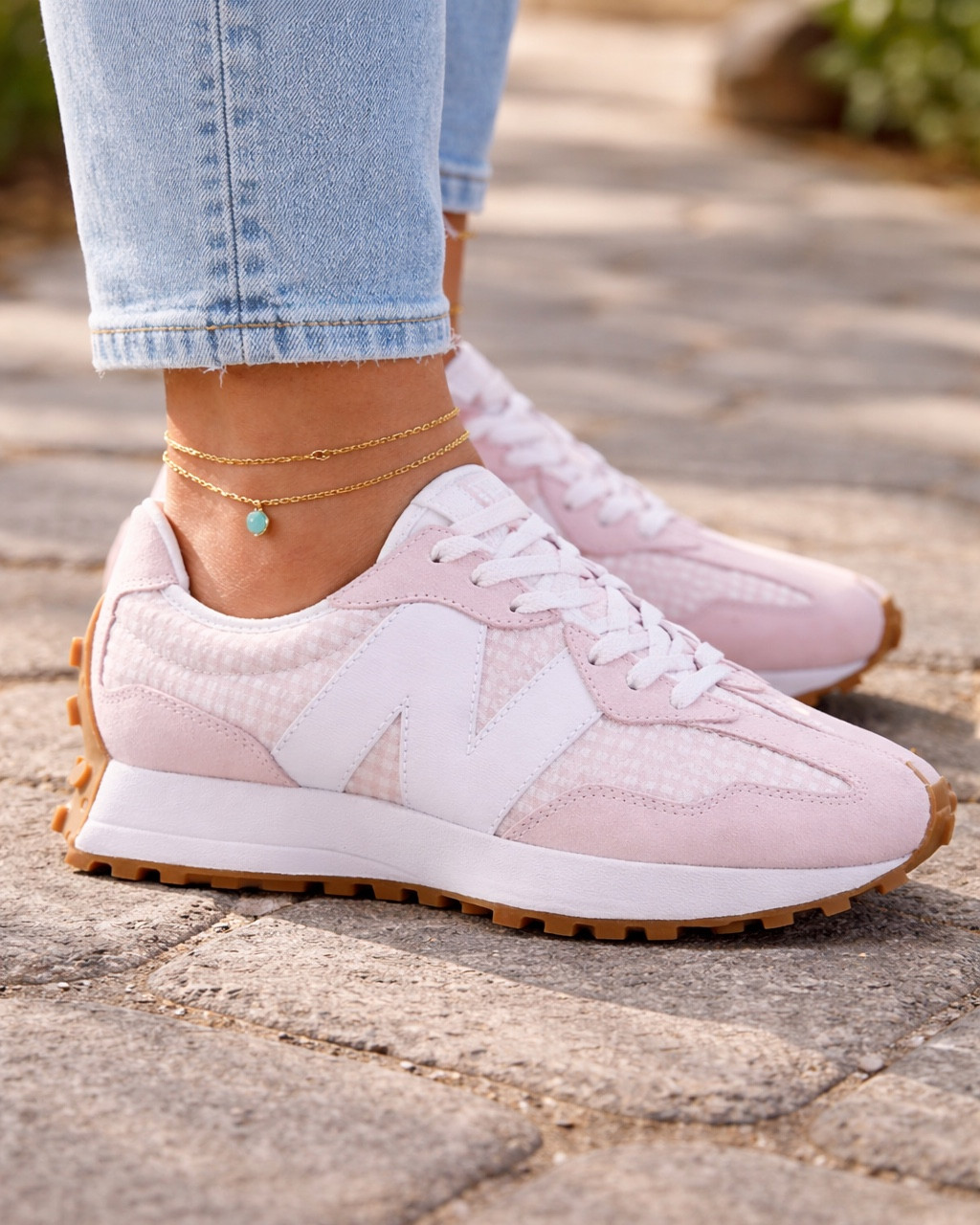 These neutral everyday sneakers are such a good spring find—lightweight, comfortable, and easy to style with everything from denim to casual outfits. I love the soft pink tone with the gum sole for that effortless, elevated look. Dress up or down. Just love these new balance colorway  Perfect for running errands, travel days, or everyday wear. Dress up or down sneakers. Follow me on LTK for daily fashion, home decor & Amazon finds.

#LTKActive #LTKmomlife #LTKootd