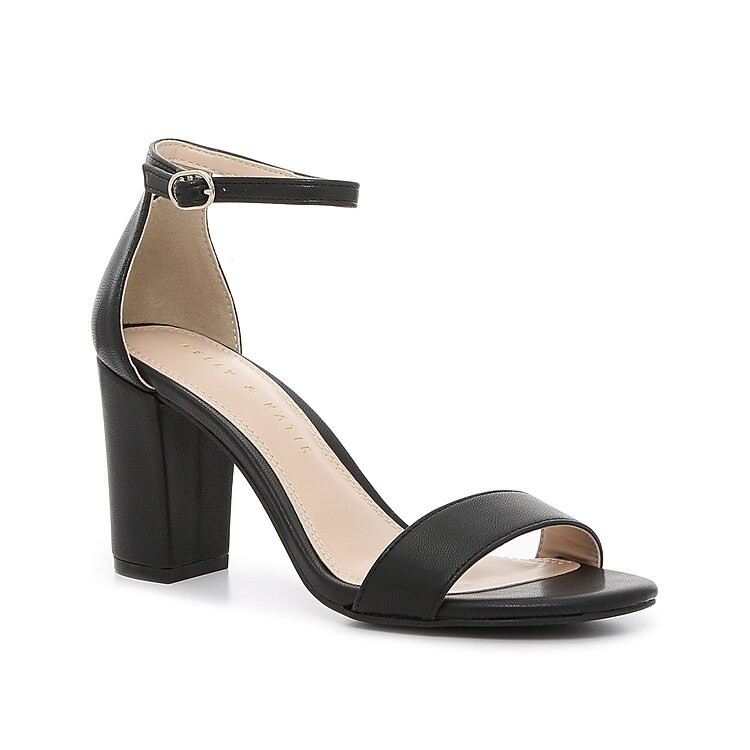 Kelly & Katie Hailee Sandal | Women's | Black Synthetic | Size 9.5 | Heels | Sandals | Ankle Strap | DSW