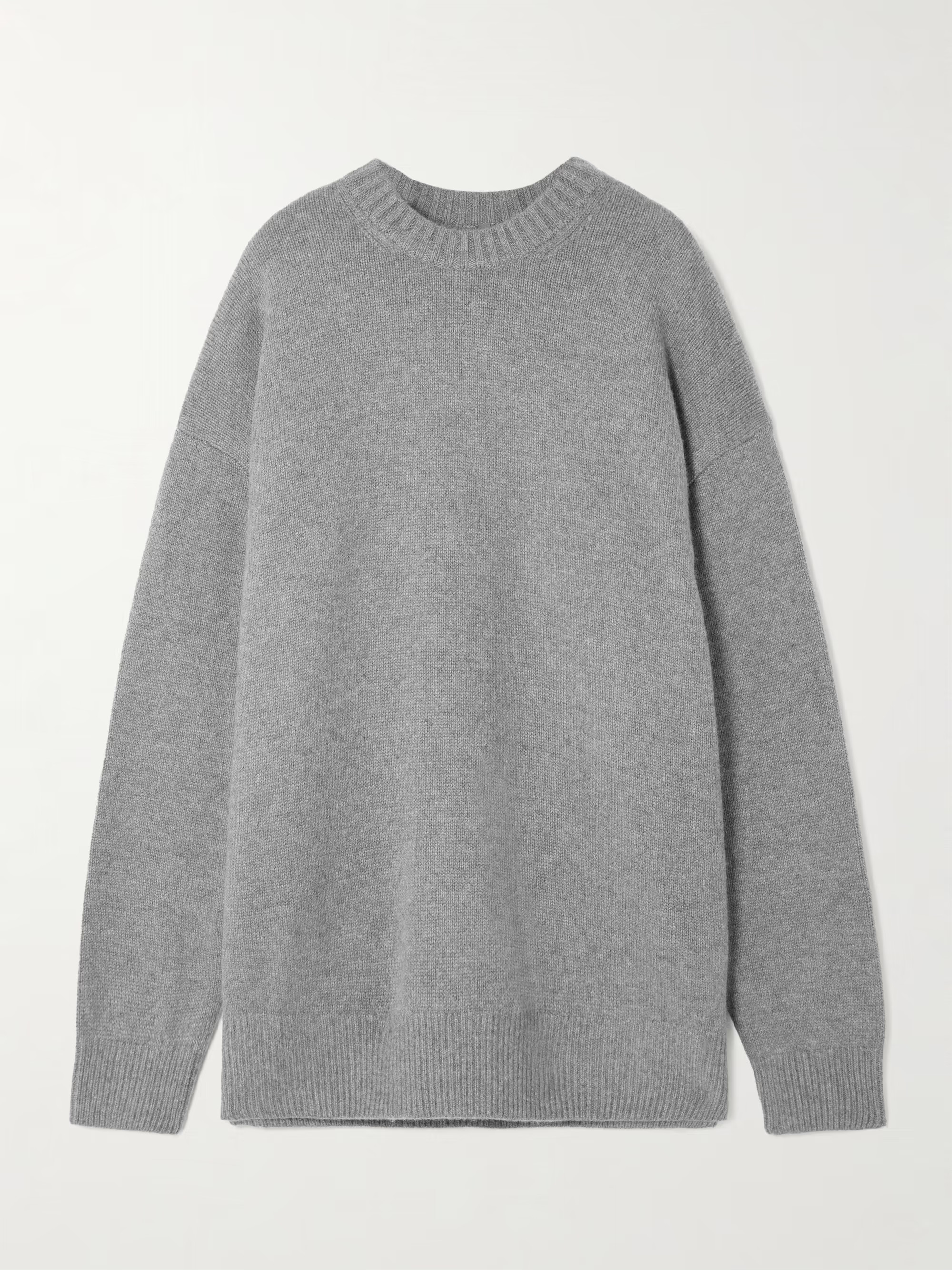 Oversized cashmere sweater - Dark Heather Gray | NET-A-PORTER (UK & EU)