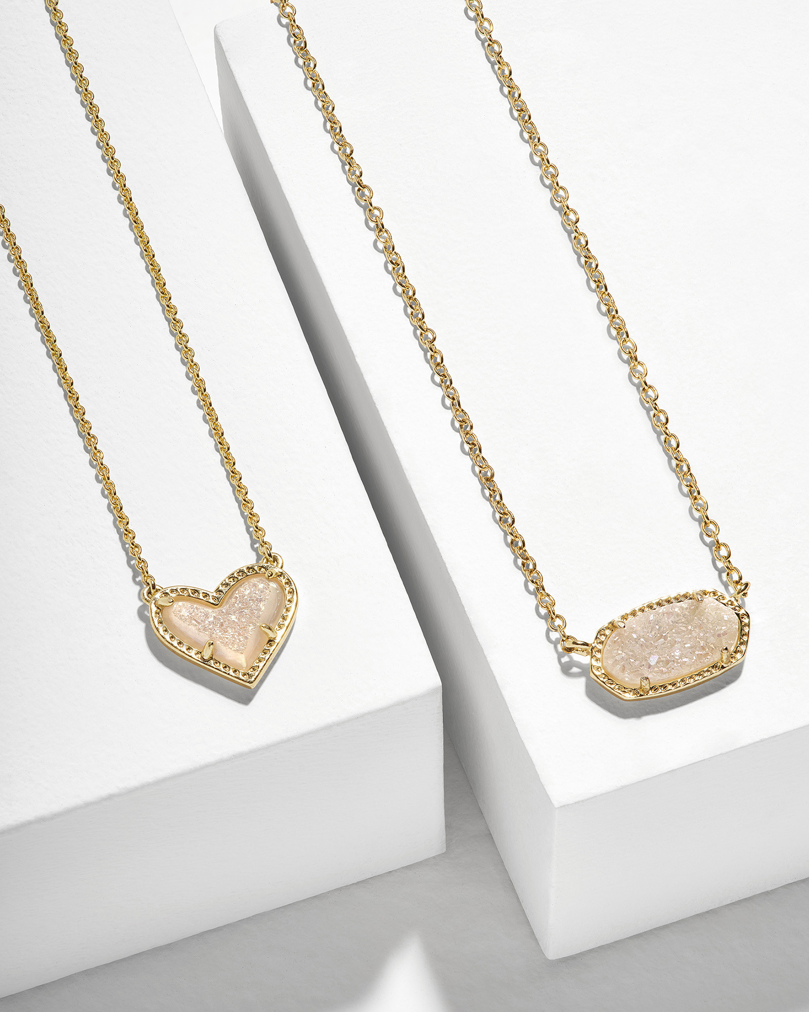 Elisa and Ari Heart Necklace Set in Gold | Kendra Scott