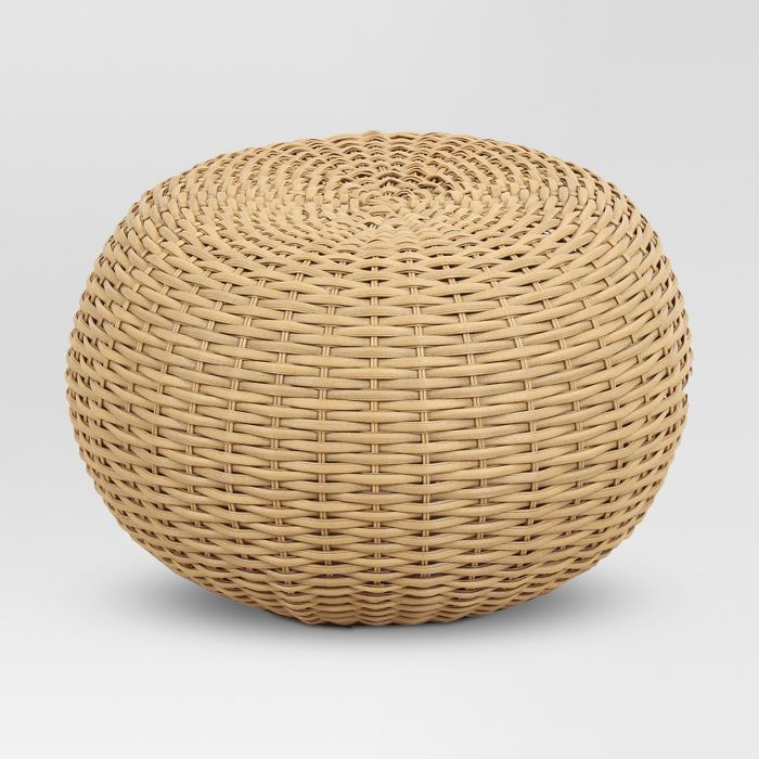 Wicker Patio Pouf - Brown - Threshold™ | Target