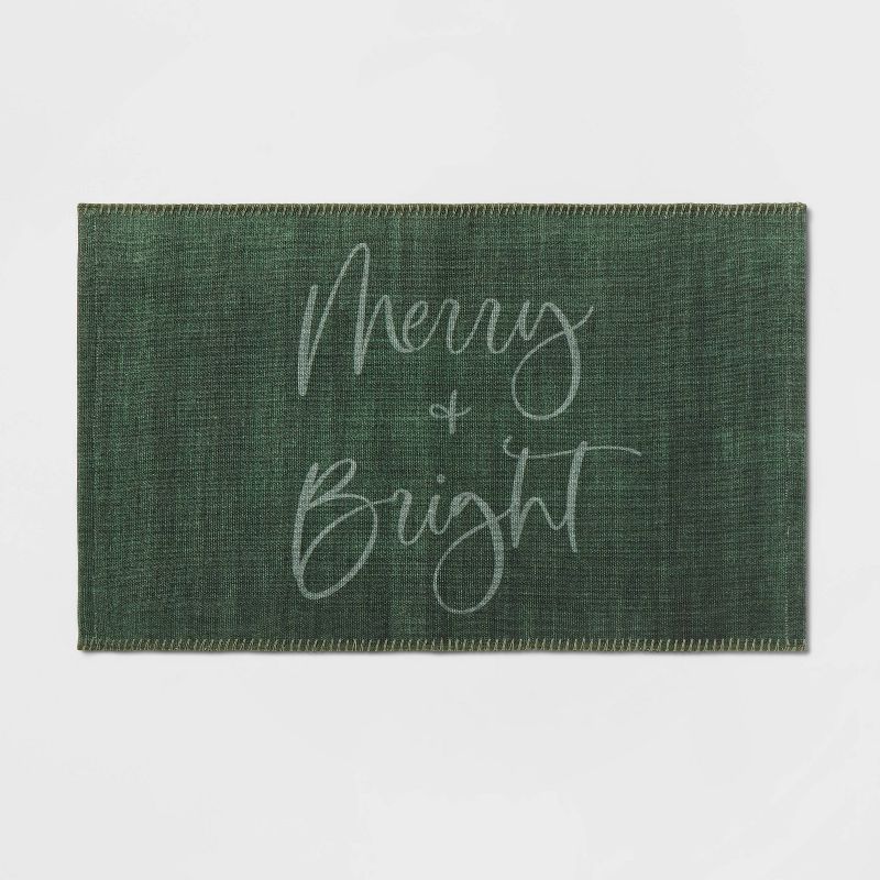 34" x 20" Sentiment Rug Green - Threshold™ | Target