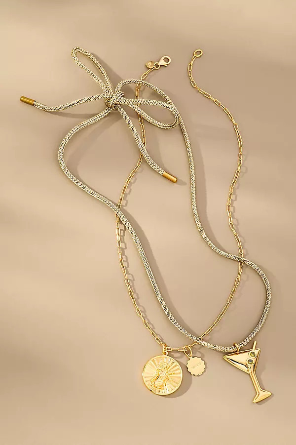 Heirloom Chain & Lurex Cord Necklaces, Set of 2 | Anthropologie (US)