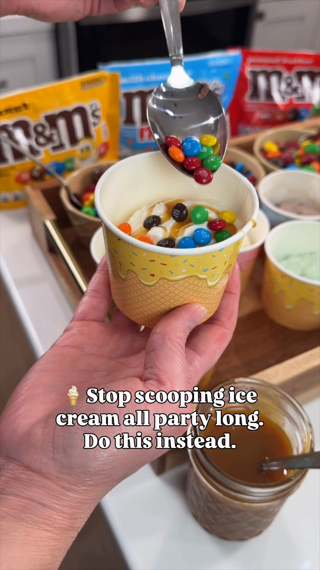 🍦✨ Hosting just got so much easier!

Instead of scooping ice cream all party long, prep individual servings ahead of time in small containers with lids. When it’s time for dessert, everyone grabs their favorite flavor, loads up on toppings, picks a sauce, and you’re free to actually enjoy the party too! 🙌

I linked my favorite containers, toppings, and party essentials to recreate this fun self-serve ice cream bar at home! 🤍

#LTKFamily #PartyIdeas #IceCreamBar #SummerEntertaining #LTKHome

#LTKfoodie #LTKHome