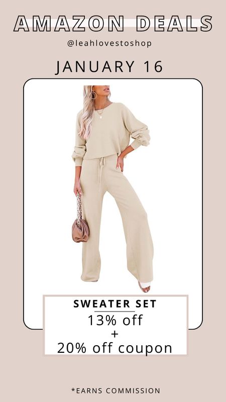 Cute Amazon sweater set on sale! 

#LTKfindsunder50 #LTKsalealert