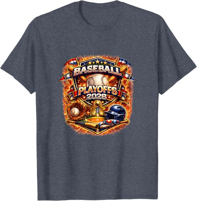 Baseball Playoffs 2026 Graphic Vintage Style Design T-Shirt | Amazon (US)