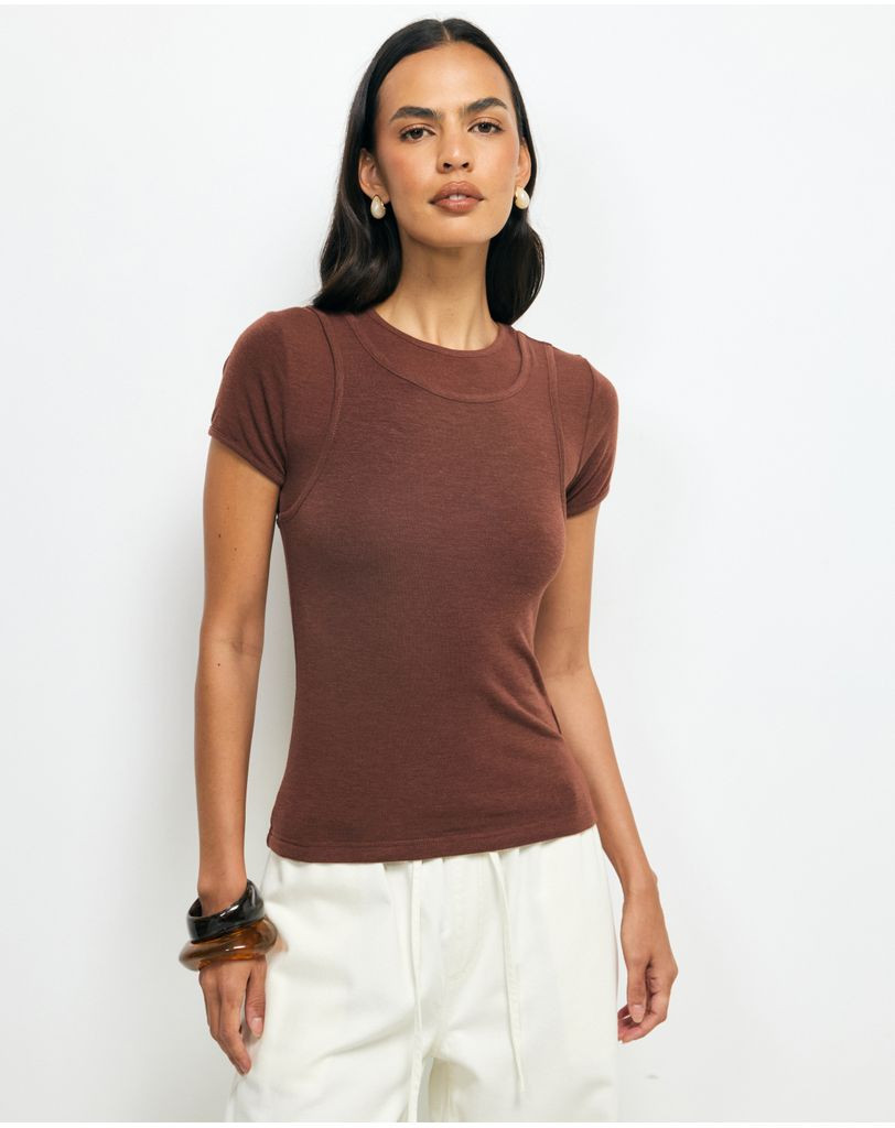 Double Layer Sheer T-Shirt | THE ICONIC (AU & NZ)