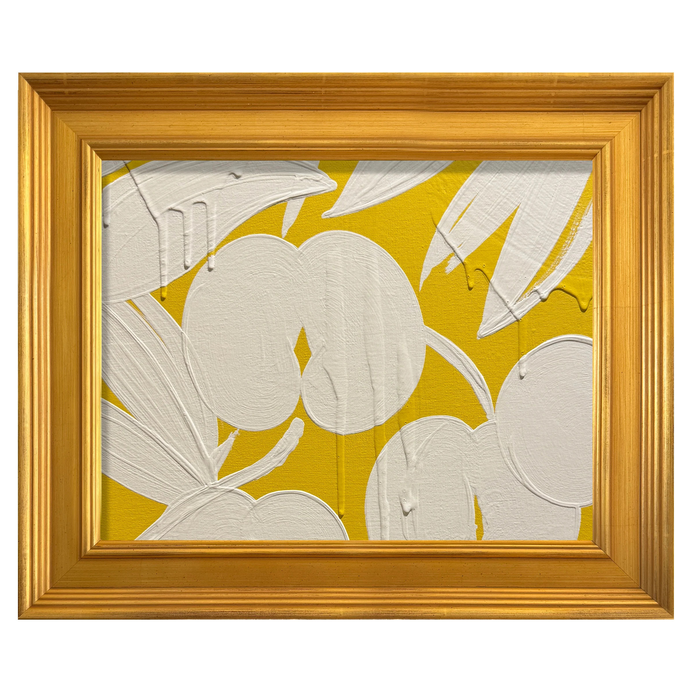Mini Tsubasa Orchid Yellow/Cream Acrylic Painting by Ron Giusti | Paloma & Co.