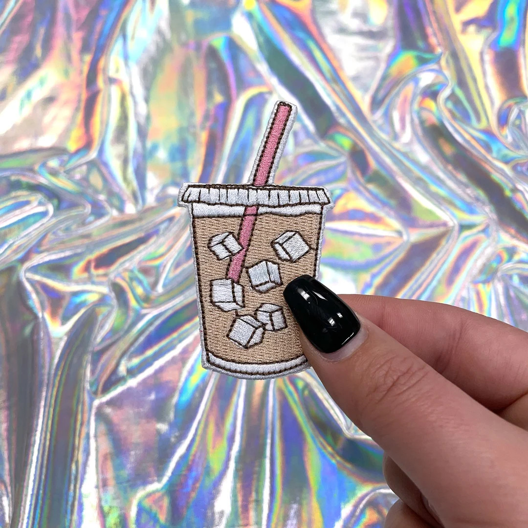 Iced Coffee Patch, Cute Patches for Hats, Trendy Patches, Iron on Patch, Hat Patches, Small Patch... | Etsy (US)