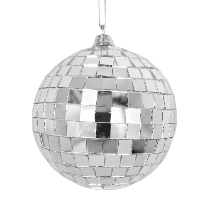 Silver Disco Ball Ornament, 3.5" | At Home