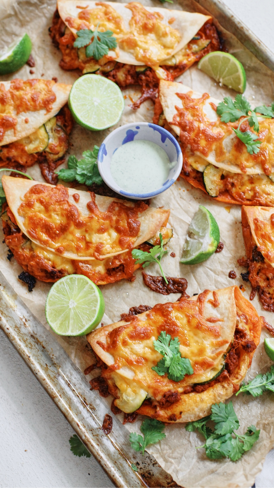 
Chorizo Sheet Pan Tacos with Charred Veggies and Jalapeño Garlic Crema

I've made a variety of different sheet pan taco recipes and these ones are top two for sure. The crema!! And the charred veggies add so much depth along with the chorizo. They get sooo nice and crispy in the oven after brushing with olive oil and covering with cheese.

Full recipe is live on my blog: https://britacooks.com/chorizo-sheet-pan-tacos-with-jalapeno-garlic-crema/

#LTKFindsUnder50 #LTKHome #LTKSeasonal