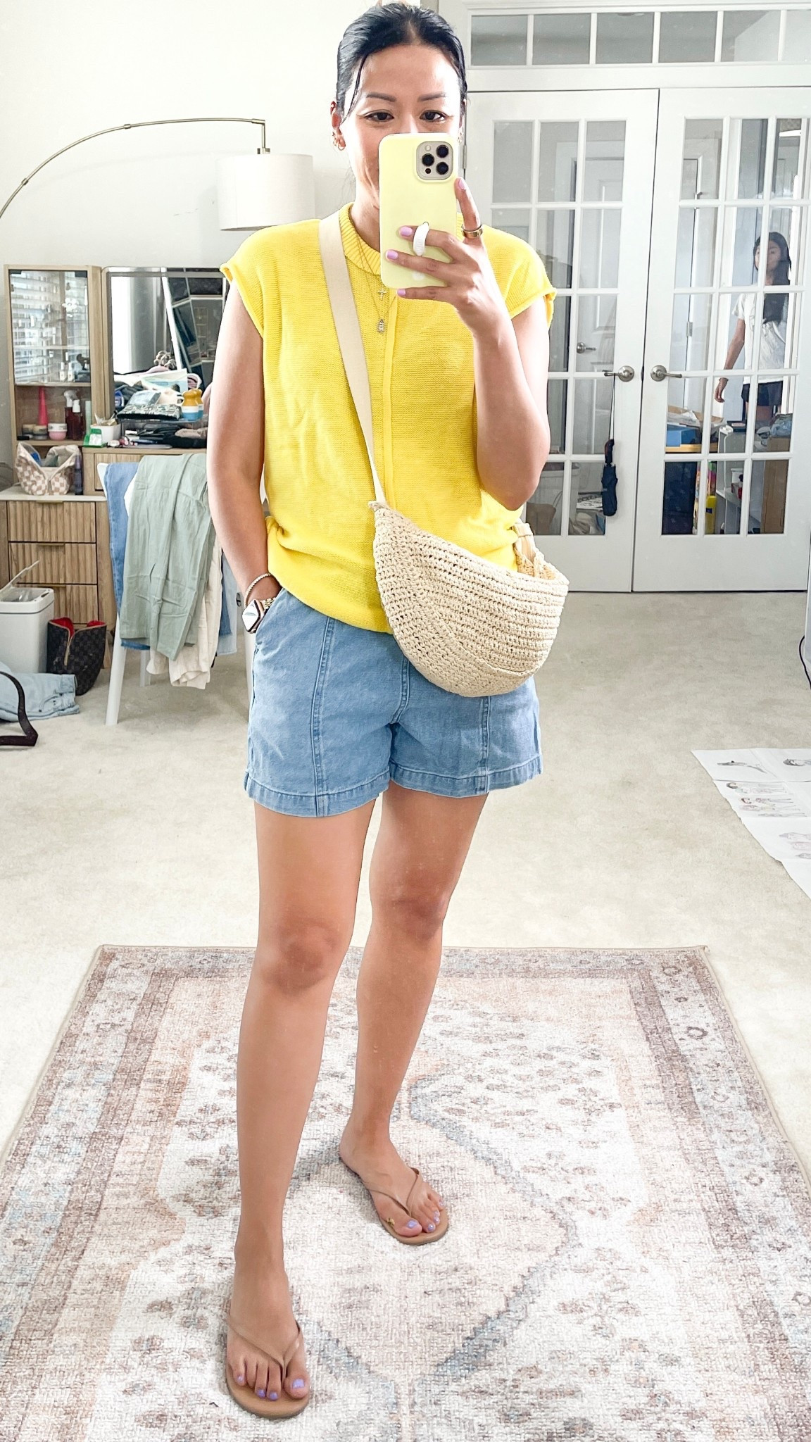 Size small top
Exact shorts are older from Madewell (XS)
Sandals are true to size


#LTKSeasonal #LTKSaleAlert #LTKFindsUnder50