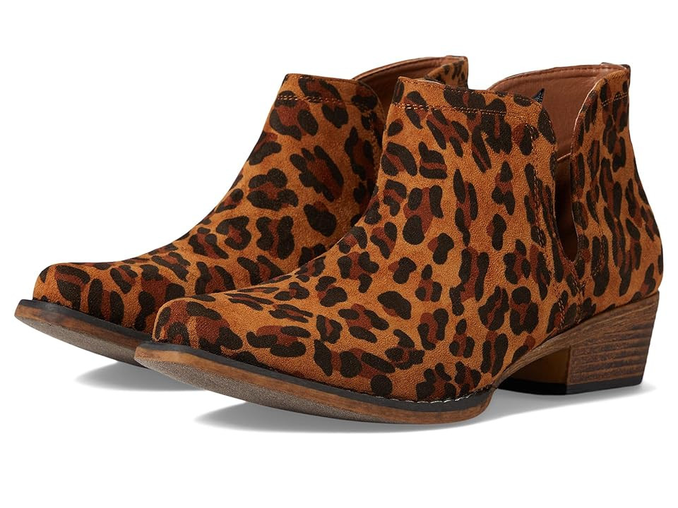Roper Ava Leopard Cowboy Women's Boots Tan : 10.5 B - Medium, Fabric/Leather | Zappos