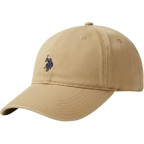 U.S. Polo Assn. mens U.s. Polo Assn. Washed Twill Cotton Adjustable Hat With Pony Logo and Curved Brim Baseball Cap, Khaki, One Size US | Amazon (US)