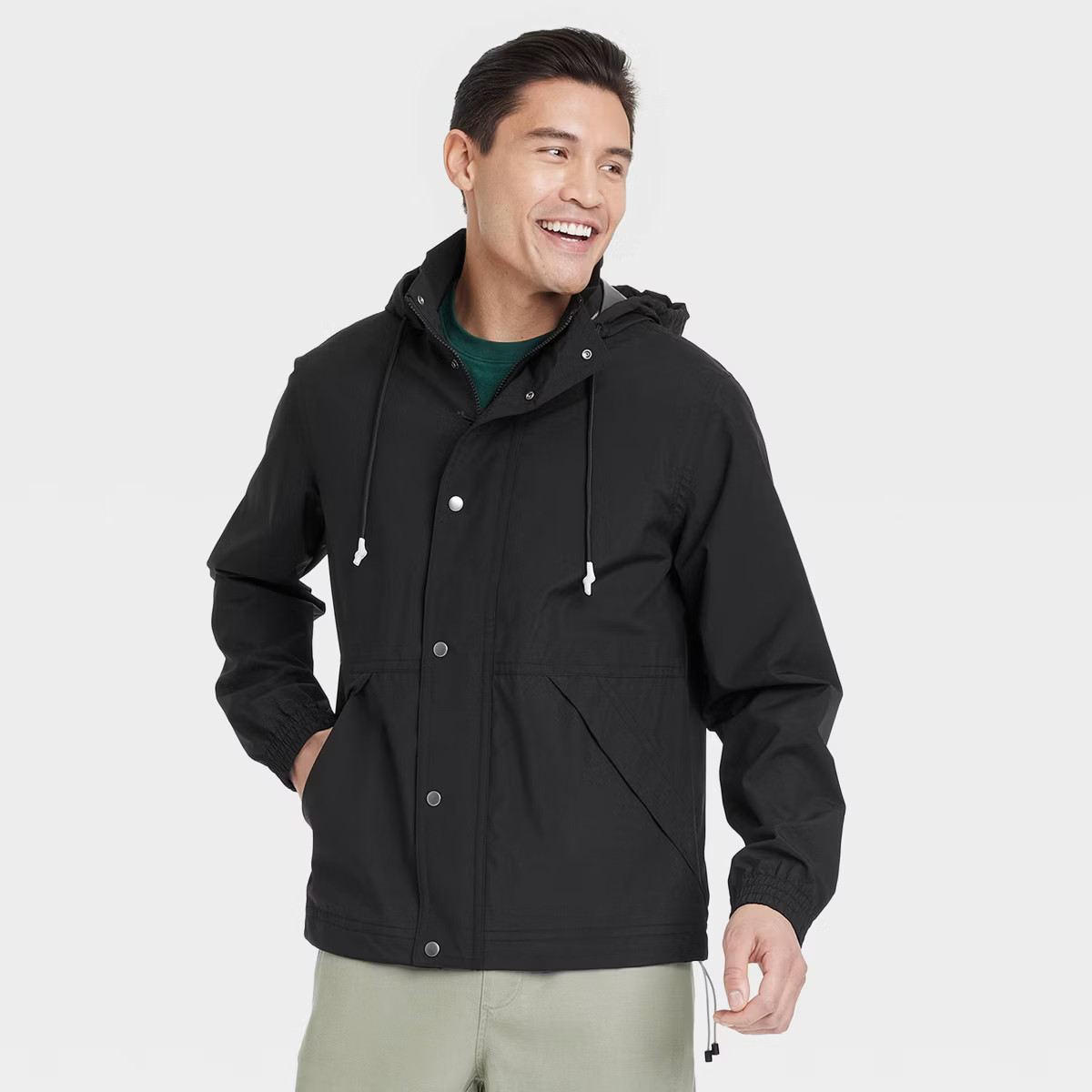Men's Hooded Rain Coat - Goodfellow & Co™ | Target