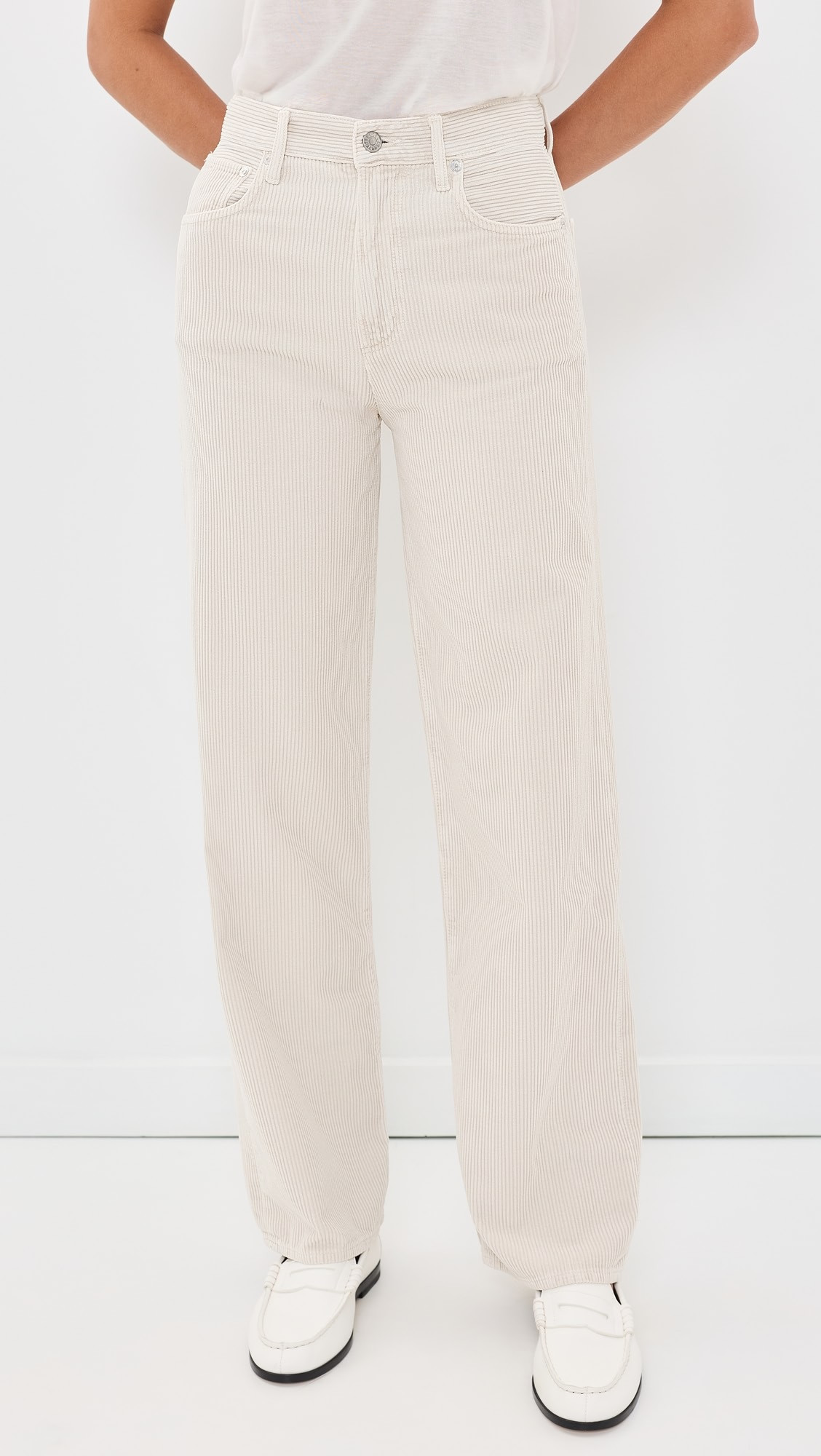 AGOLDE Ren High Rise Wide Leg Corduroy Pants 32" | Shopbop | Shopbop
