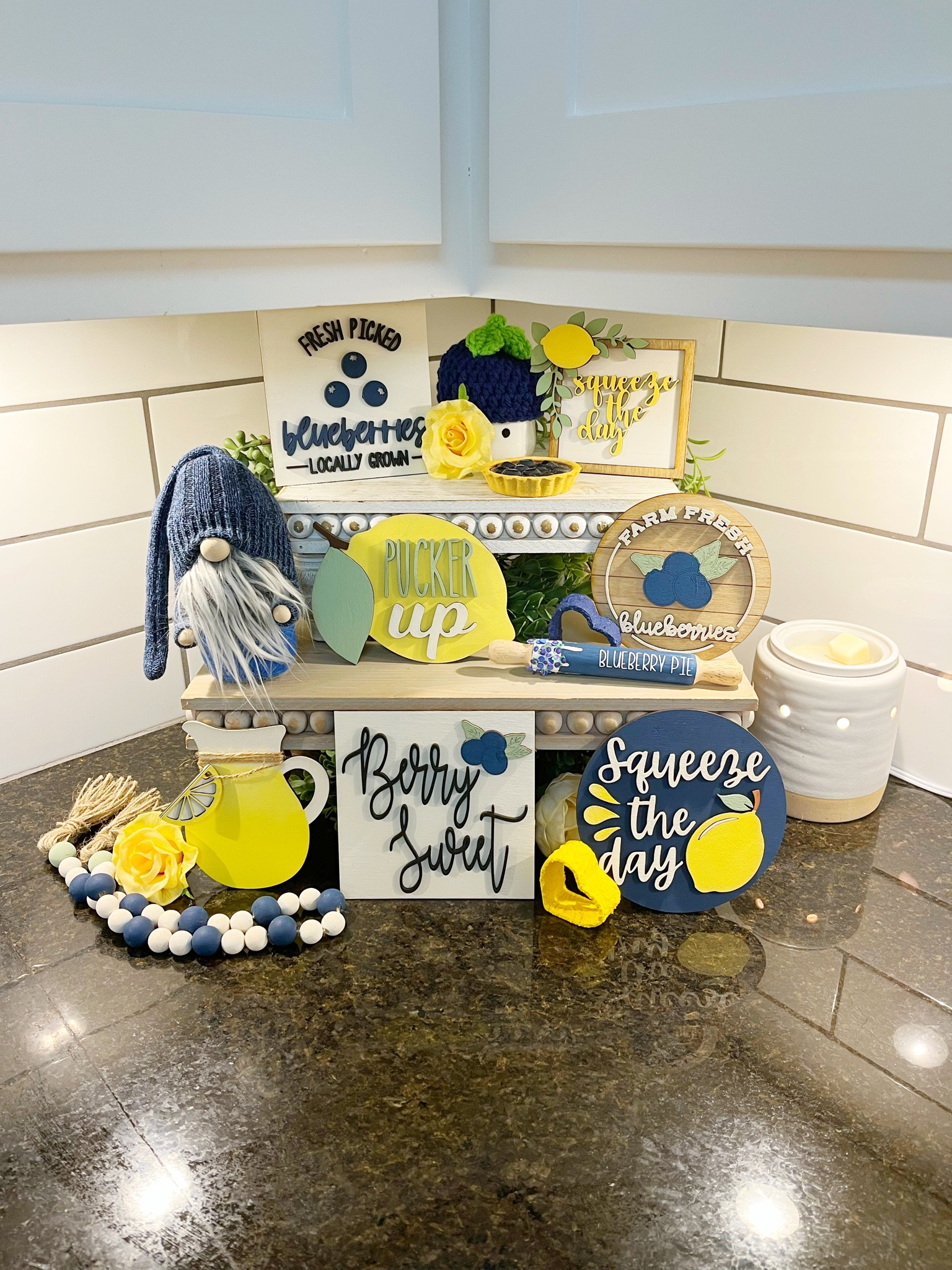 While it can be hard to say goodbye to the holiday decor, these fruits make it a little easier! I love the combination of blueberries and lemons together! 

#tieredtrayandhutchdisplays #tieredtraytalk #lemondecor #springdecor #popsofcolor #popsofspring #sweetsouthernlove #etsy #farmhousestyle #farmhousekitchen #farmhousedecor #blueberrydecor #tieredtraydecor #springstyle #springvibes #springmood 

Lemon decor
Spring decor

#LTKhome #LTKSeasonal #LTKFind